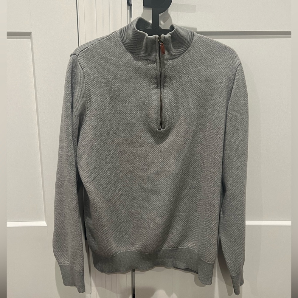 Vineyard Vines Men's Charcoal Zip-Up Sweater